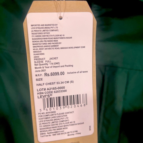 Levi’s Mens Jacket (S) - Picture 2 of 2